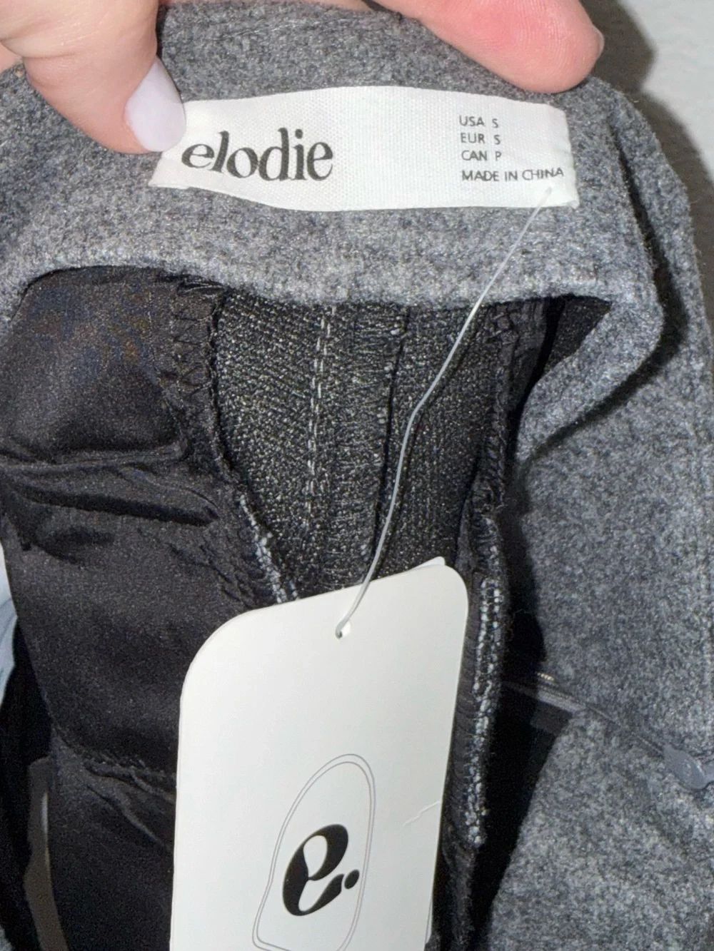Elodie Nordstrom Charcoal Gray Pleated Mini Skort Small NWT Preppy Academia
